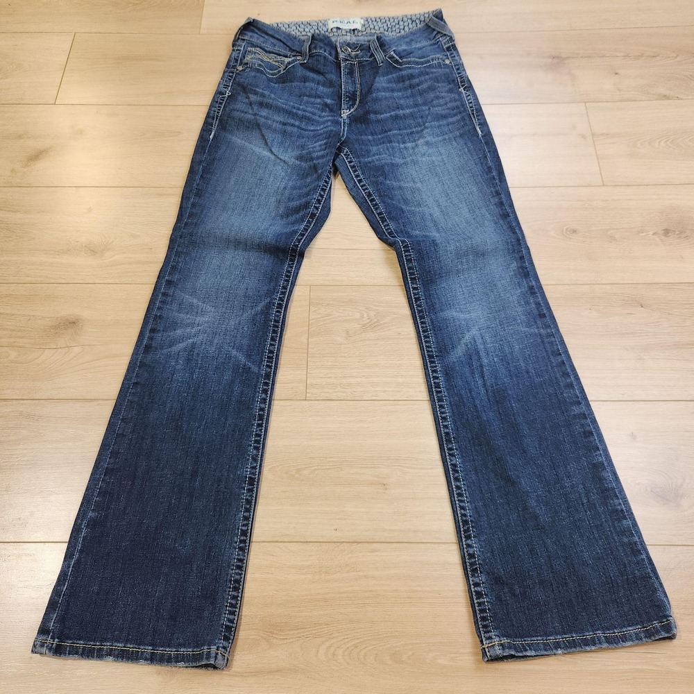 Ariat REAL Denim Jeans Womens 32x34 Medium Blue Perfect Rise Bootcut Western